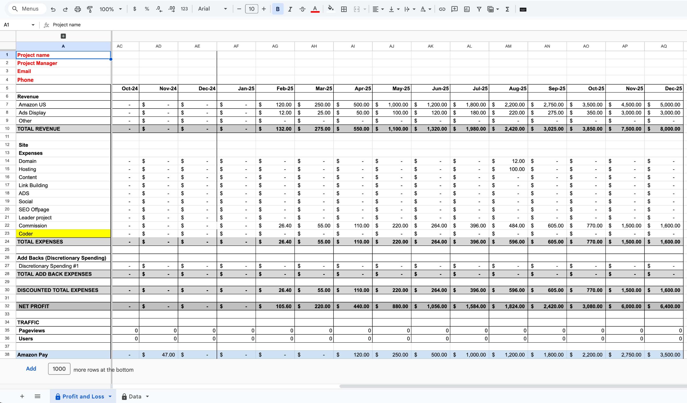 File Profit and Loss