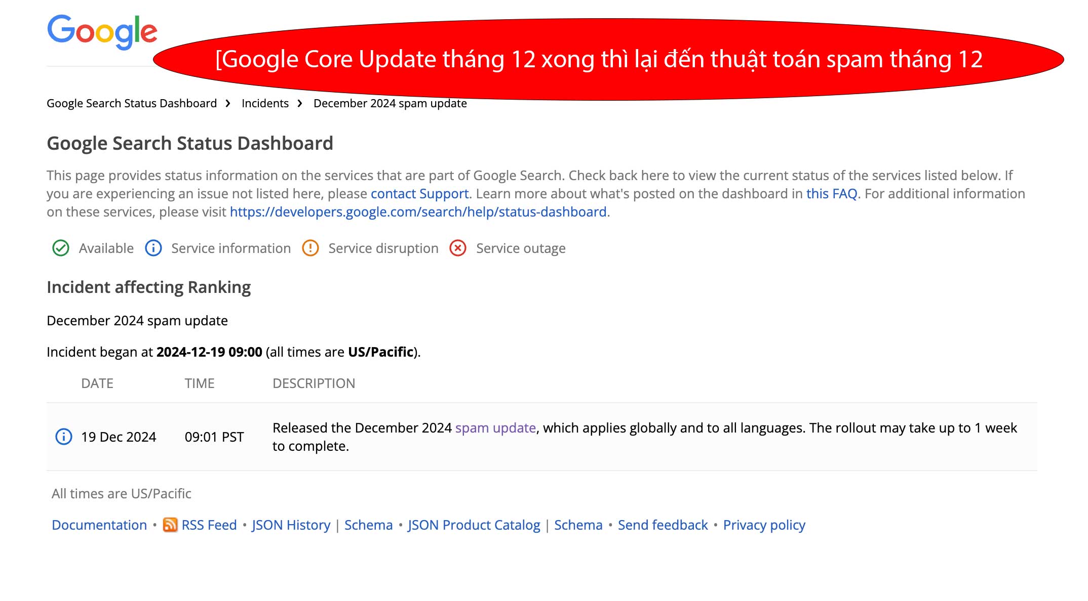 [Google Core Update tháng 12 xong thì lại đến thuật toán spam tháng 12