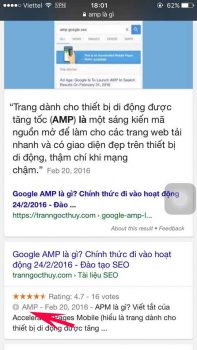 Googe đã cập nhật kết quả AMP cho website của bạn