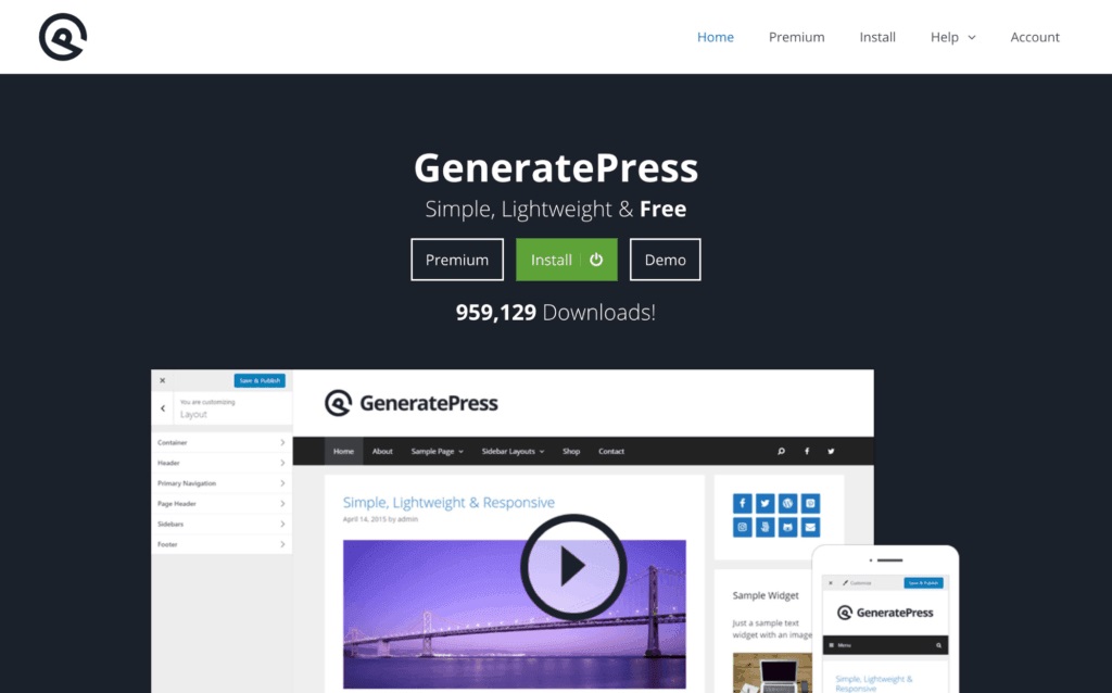 GeneratePress-Dashboard